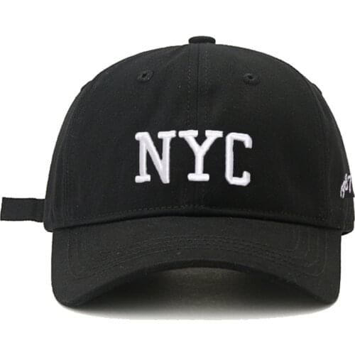 3D NYC Embroidery Womens Baseball Cap Snapback Kpop Hip-Hop Mens Baseball Cap For female Cotton Cotton BQM100