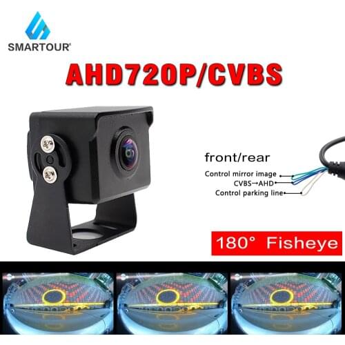 Smartour HD Truck Front Backup Camera Heavy Duty Night Vision Fisheye AHD Vehicle Rear View Camera For Truck/Trailer/Pickups/RV