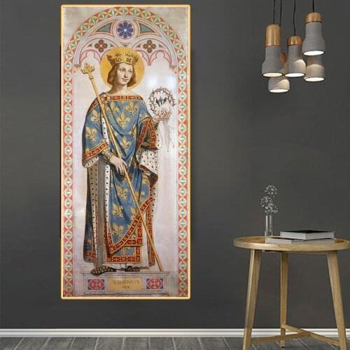 Citon Ingres《Saint Louis, King of France》Canvas Oil Painting World Famous Artwork Picture Modern Wall Art Decor Home Decoration