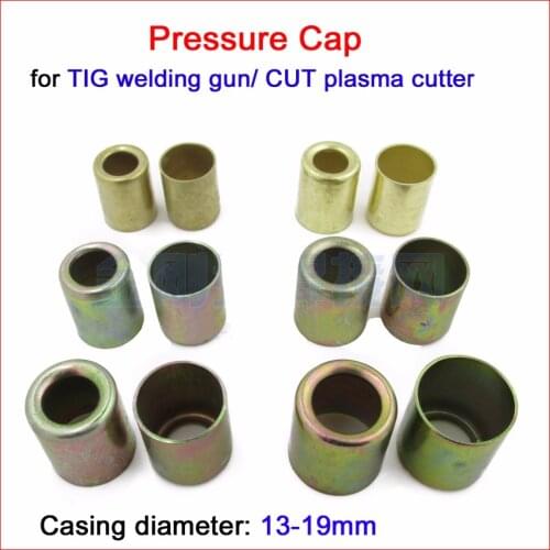 10pcs pressure cap for Argon arc welding gun plasma gun joint Repair torch accessories copper sleeve QQ150 WP12 WP18 WP17 CUT40