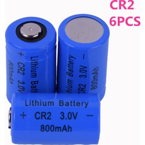 6pcs/lot SHSEJA High quality 3V 800mAh CR2 lithium battery for GPS security system camera medical equipment lithium battery