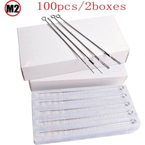 M2 100pcs Professional Tattoo Needles Disposable Sterilize Needles Embroidery Tattoo Needle Supply