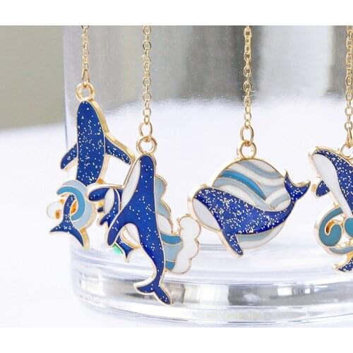 Cartoons Pendant Book Clip Chain Pendant Metal Bookmark Metal Pagination Mark Student Gift Stationery School Office Supplies MBK