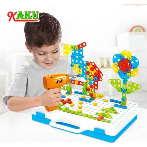 DIY Electric Drill Screw Group Toys Nut Disassembly Assembly Tools Sets Children Creative 3D Puzzle Educational Toys Kids Gifts