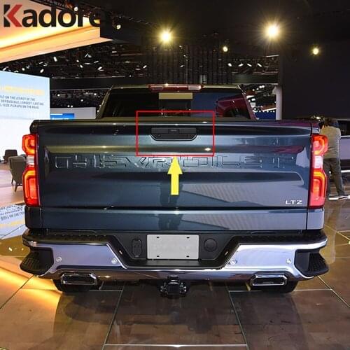 For Chevrolet Silverado 1500 2019 2020 Car Accessories ABS Car Trunk Rear Door Handle Bowl Cover Trim