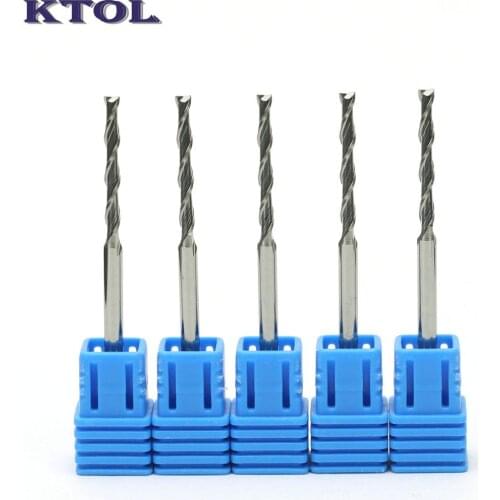 New 3.175x2.0x22mm two flutes spiral solid carbide engraving bits, milling tools for carving cutting PVC, MDF, wood