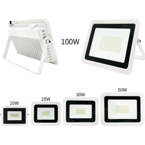 New Ultra ThinLED Flood Light AC220V 30W 50W 100W 20W 10W High Brightness IP68 Waterproof Flood Light LED Outdoor Spotlight