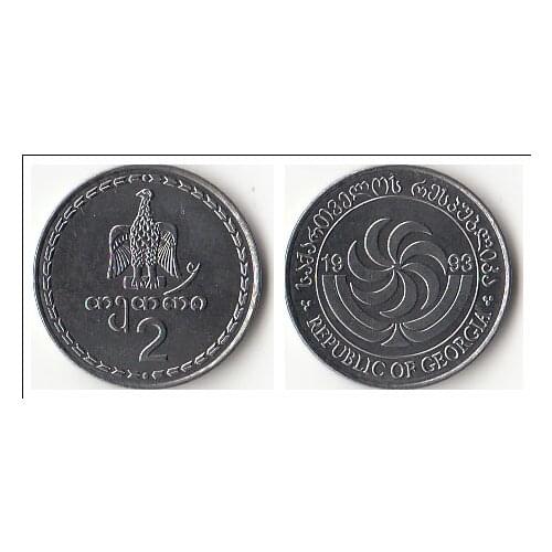 Georgia 2 Trier 1993 Edition Coin Europe New Original Coins Unc Commemorative Edition 100% Real Rare Eu Random Year