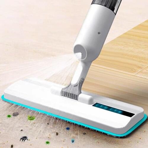 GURET Spray Flat Mops For Hardwood Floors Household Cleaning Tools 360 Degree Rotating Lazy Mops With Disinfectant Water Bottle