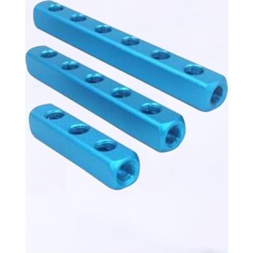 Pneumatic quick coupling multi-pipe base 2 -10 holes Pneumatic components Multi-pipe gas row Aluminum strip