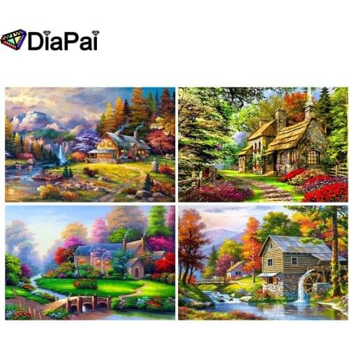 DIAPAI 100% Full Square/Round Drill 5D DIY Diamond Painting "House landscape" 3D Embroidery Cross Stitch Home Decor