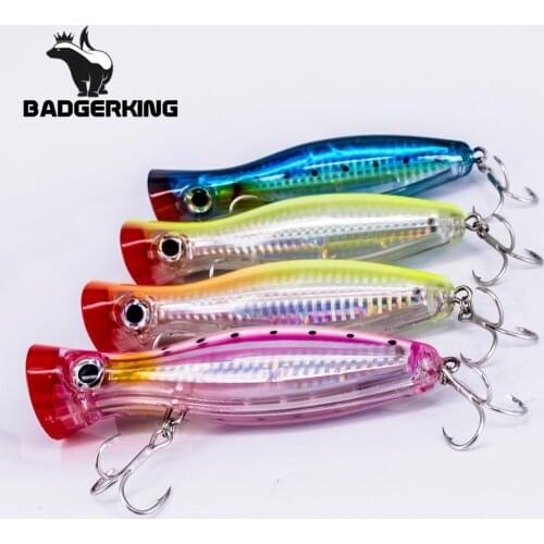 43g 12cm Popper fishing lure top water poper hard bait carretilha for sea fishing pink blue green orange colors artificial bait
