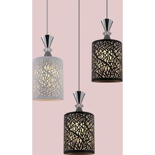 Modern Glass cylinder LED Dining Room Pendant Light Restaurant Bar Counter Bubble Chrome Hallway Blacony Pendant