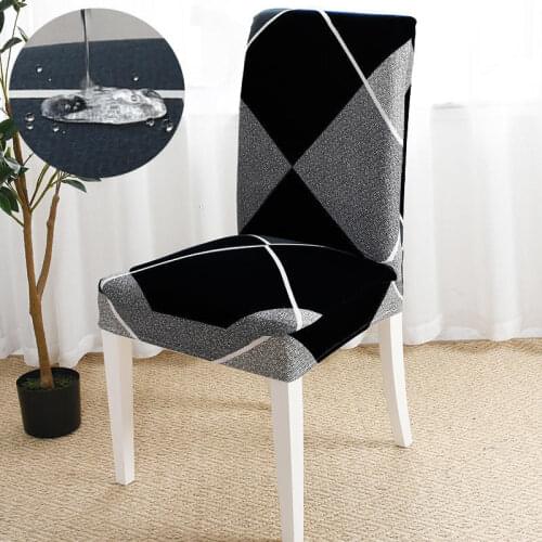Spandex Elastic Printing Dining Simple Style Chair Slipcover Chaises Salle Manger Stoelhoezen Eetkamerstoel Stool Cover