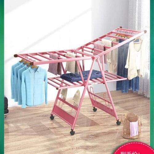 Drying rack floor aluminum folding indoor drying rack baby diaper clothes outdoor balcony cool hanger