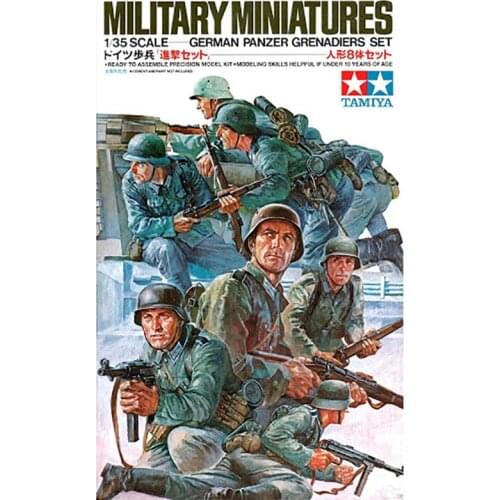 Tamiya 35061 1/35 Scale German Panzer Grenadiers Set Military Miniatures Assembly Model Building Kits Hobby Toys For Adults DIY
