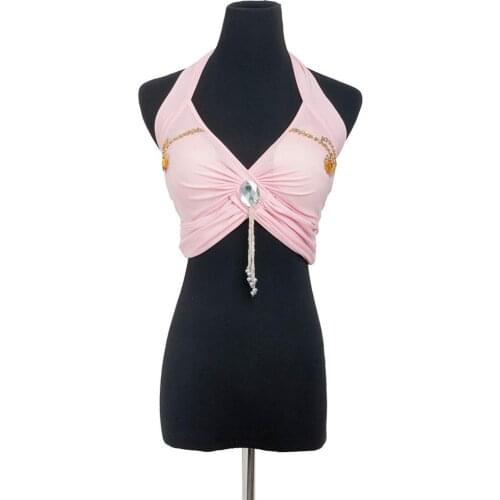 V neck Belly dancing top Sling tassel Yoga Bra top Belly dance top dance clothes belly dance costume women sexy dance top 2040