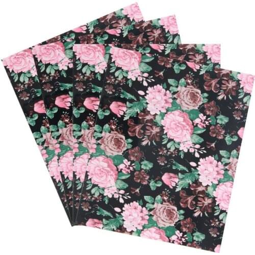 Heat transfer vinyl sheets 3D Pattern vinyls Iron on for T Shirts Heat Press Vinyl easy to cut and weed 4 pieces decor film