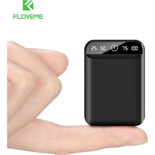 FLOVEME Mini Power Bank Dual USB Portable 10000mAH External Battery 6000mAh Powerbank Digital Display Poverbank for iPhone 11 78
