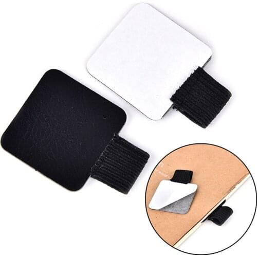1PC Self-adhesive PU Leather Pen Holder Clip Pen Traveler Notebook Diary Fittings