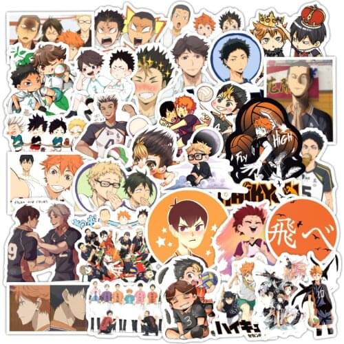 10/30/50pcs/Set Haikyuu!! Anime Lable Graffiti Stickers For Refrigerator Car Helmet Gift Box Bicycle Guitar Decal Skate Trunk