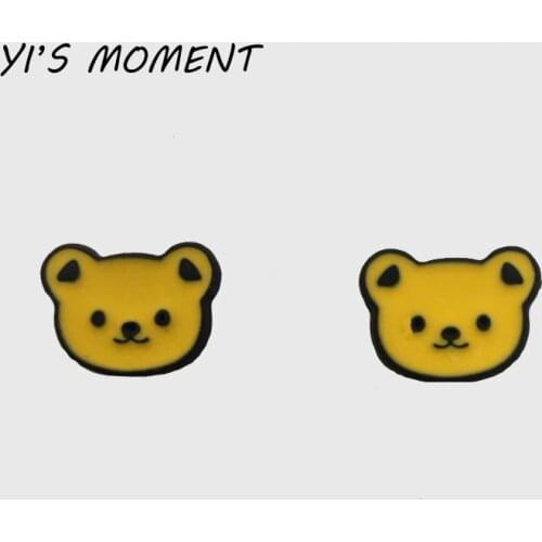 2019 new model birthday Gift Enamel Animal Jewelry Little bear Earrings Women Earing for kids