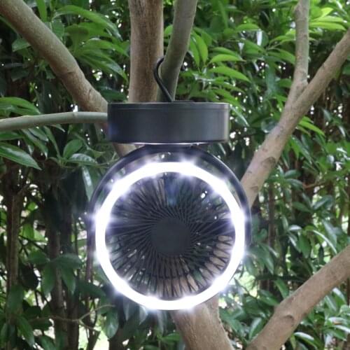 3 In 1 Portable Multi-use Mini Desk Fans Power bank Camping Fan Light Tent Lamp Lantern Tent Ceiling Fans Lights