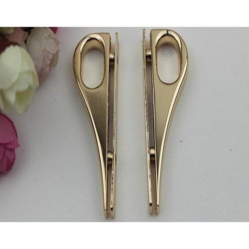 6 PCS/lot) metal plating processing leather handbags arm in arm straps on both sides of the belt buckle decorative accessories