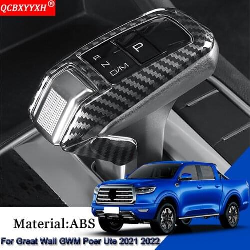ABS Car Automatic Gear Decoration Cover Interior Sequins Auto Stickers Accessories For Great Wall Cannon GWM Poer Ute 2021 2022