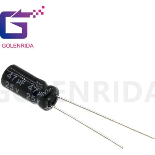 50PCS Electrolytic capacitor 25V47uF 5*11mm aluminum electrolytic capacitor 47uf 25v