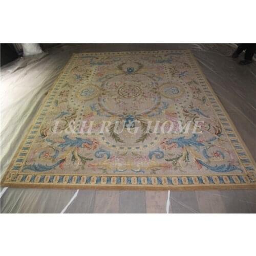 Free shipping 9'x12' 90 Line Savonnerie Carpet, 100% New Zealand Wool handmade savonnerie rug, carpet highest level