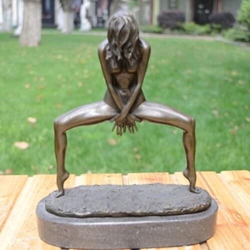 Bronze home decoration Brass Vintage Bronze Nude Women Sexy beauty Dance Art Sculpture Statue cigarette lighter cooking tools