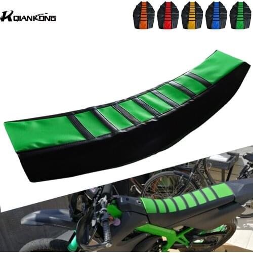 Motocross Seat Cover Waterproof Rain Dust Striped Gripper Soft Seat Cover For kawasaki KX250F KX450F LX125,D-TRACKER125 KLX150S