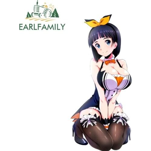 EARLFAMILY 13cm x 6.1cm for Kirigaya Suguha Sunscreen Decal Funny Car Stickers Laptop Windshield Creative JDM Car Assessoires