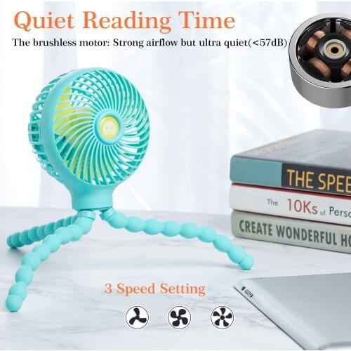 ELOOLE Mini Handheld Personal Portable Fan USB or Battery Powered Folding Portable Fan Baby Car Desk Ventilador Portátil Fan