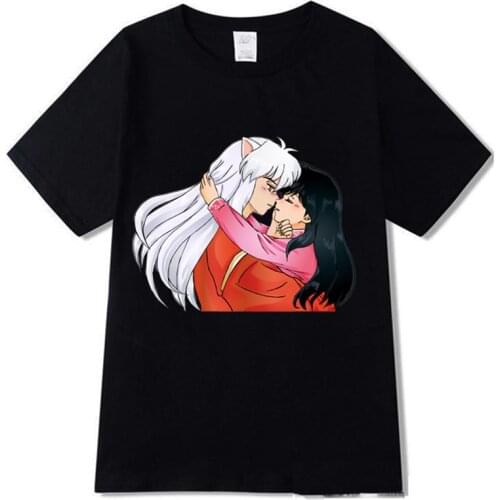 Inuyasha T-Shirts Men Sesshoumaru Higurashi Kagome Naraku Anime Cartoon Cotton Women Tees Short Sleeve T Shirts