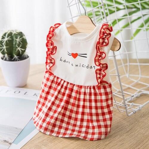 Small Dog Summer Dresses Vest Top Clothes Puppy Pet Dress Skirt Coat Apparel Pets Cats Dog Shirts Girl
