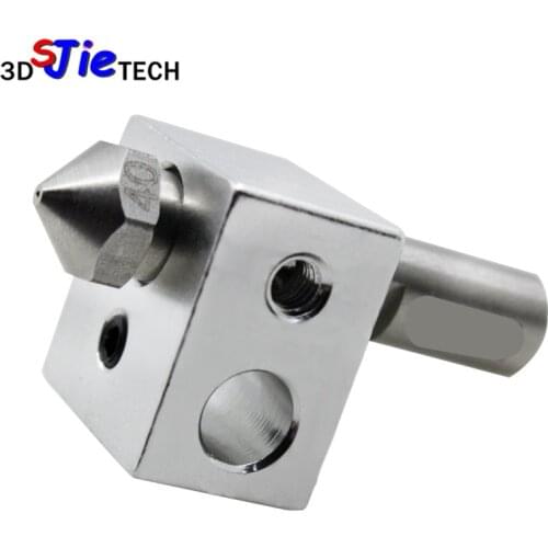 MK10 extrusion hotend assembly kit M7 nozzle aluminum block 0.4mm brass / Stainless steel nozzle