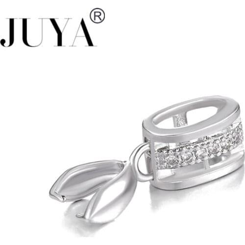 Fashion Jewelry Vintage Zircon Czech Floating Charms For Jewelry Making Handcraft Copper Micro Pave Clasps Jewelry Accessories