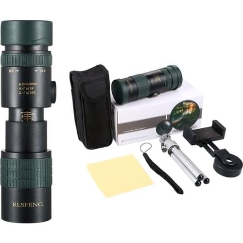 Monocular Telescope Monocular with Smartphone Holder & Tripod Night Vision Waterproof Super Telephoto Zoom Telescope
