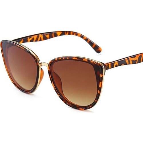 Famous Leopard Cat Eye Sunglasses Ladies New Trends Women Designer Glasses Luxury Brand Vintage Eyewear UV400 Oculos