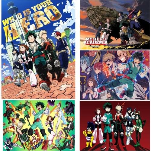 My Hero Academia posters Japanese cartoon Anime coated paper Poster Wall Painting Home Decoration 2019 new style buy 3 get 4