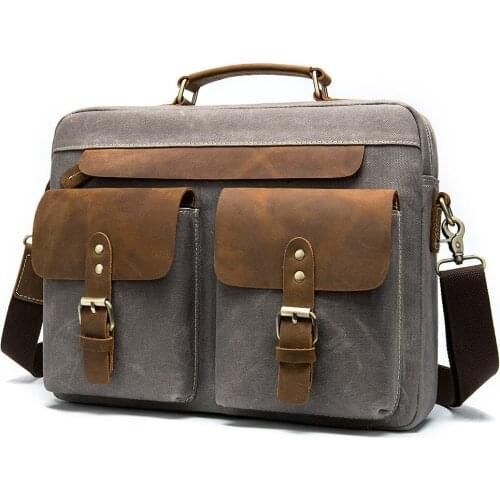 Mens Bag Genuine Leather Mens Shoulder Bags Male Leather Laptop Briefcase Messenger/Crossbody Bags for Men Handbag