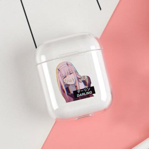 Aesthetic Zero Two Darling Clear Cases For Apple Airpods 1 2 Earphone Bluetooth Wireless Cover For Airpods 2 1 Coque