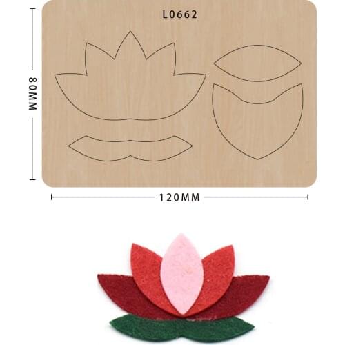 Diy craft lotus cutting dies 2020 mould for scrapbooking-leather crafts laser wood die Making Decor Supplies Dies Template