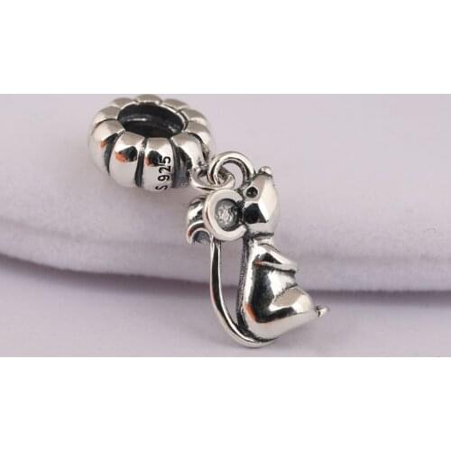 S925 Silver Animal Bead Charm Cute Zodiac Mouse Dangle Pendant Beads for Women Bracelet & Bangle DIY Jewelry