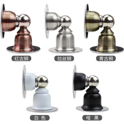 Stainless Steel Sliver Magnetic Door Stopper Holder Noiseless Door Catch Holder Home Hardware for Bedroom Bathroom