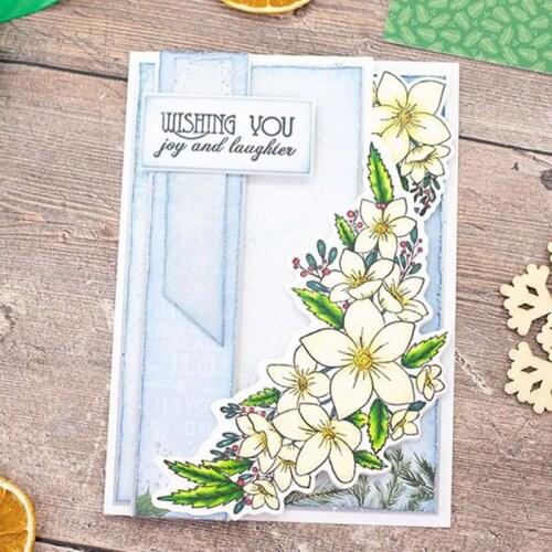 Panalisacraft Christmas Flower Metal Cutting Dies and Stamps for DIY Scrapbooking/album Decorative Embossing DIY Paper Cards