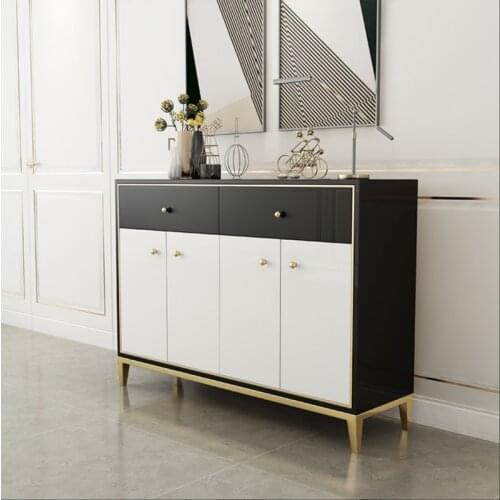 Light luxury side cabinet modern simple side cabinet steel