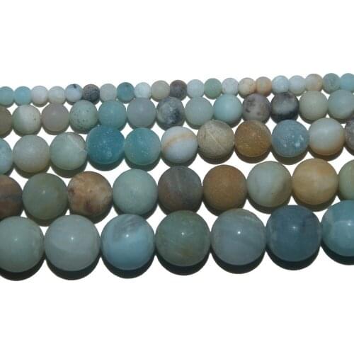 Dull Polish Matte Natural Stone Colorful Amazon Round Beads 4 6 8 10 12 MM Pick Size For Jewelry Making DIY Bracelet Material